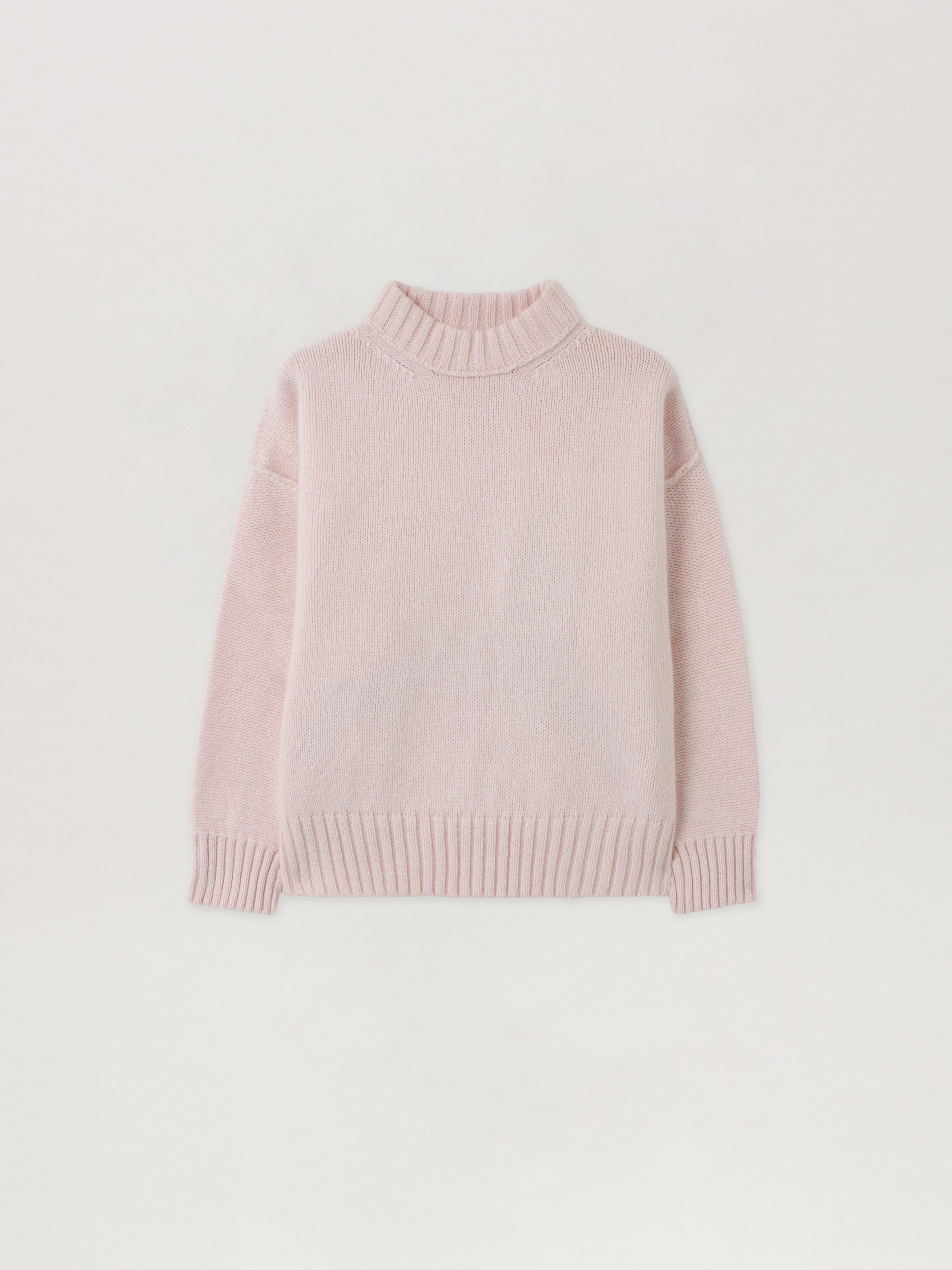 Curved Logo Knit Crewneck Kids  Rose Pink