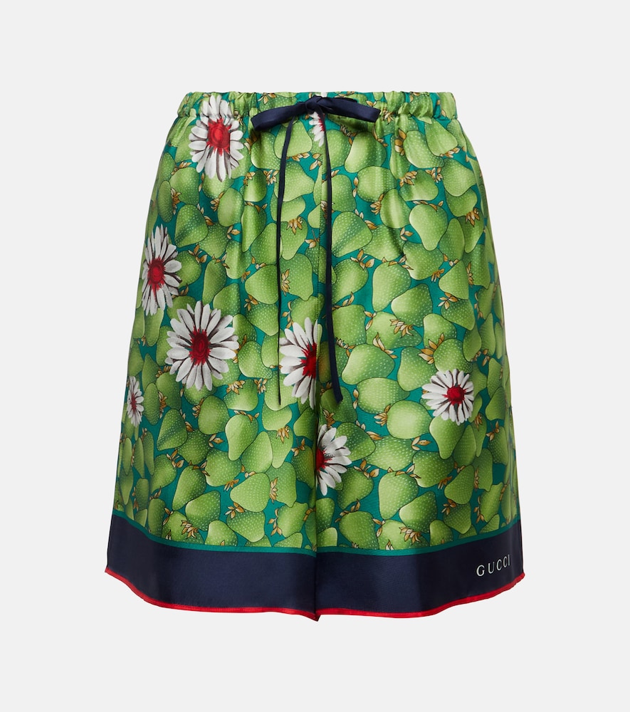 Imy printed cotton miniskirt