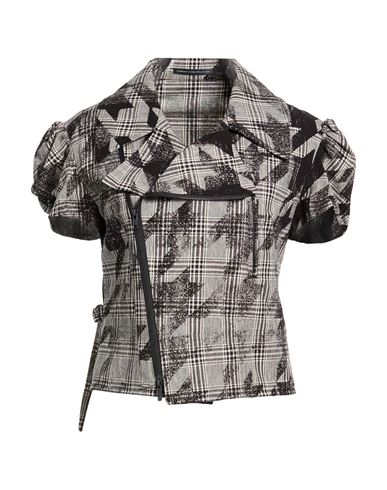Woman Jacket Grey Size 2 Cotton, Linen