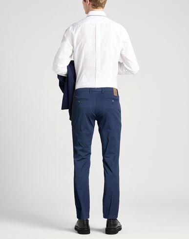 Man Pants Navy Size 28 Cotton, Elastane
