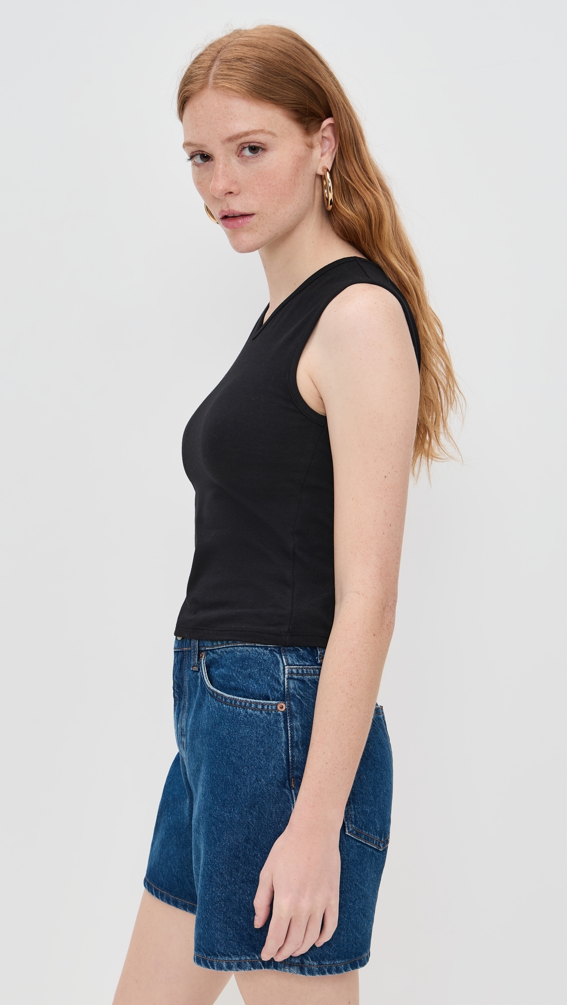 Reformation Wren Knit Top Black