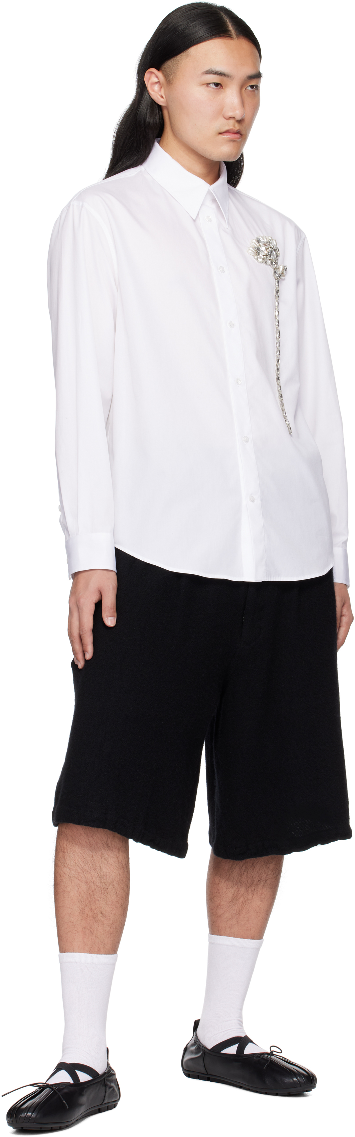 Simone Rocha Black Grip Ballerina Flats