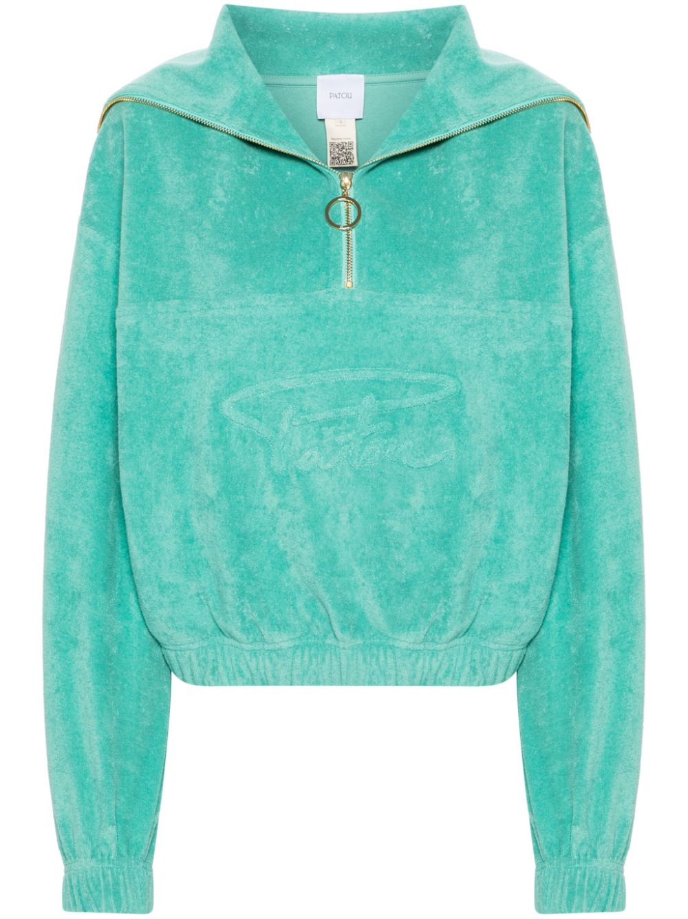 Logo-embossed hoodie - Pink