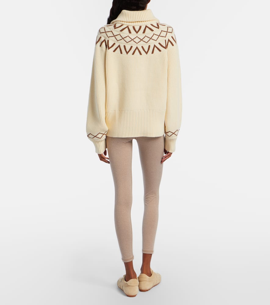 Sigrid ribbed-knit half-zip sweater