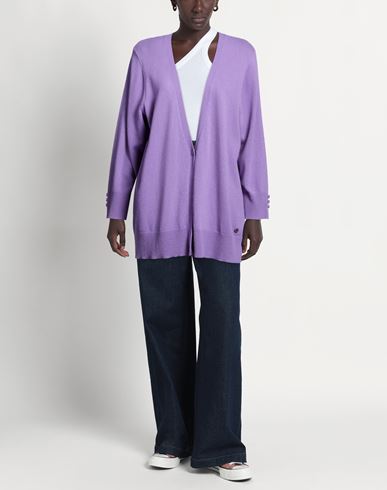 Gold Woman Cardigan Purple Size XL Wool, Recycled polyacrylic