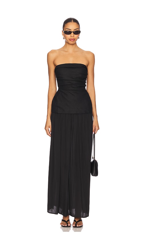 FAITHFULL THE BRAND Hedy Maxi Dress in Black. -  XL also in L, M