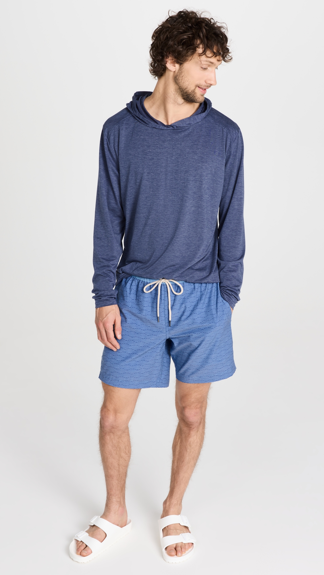 The Bayberry 7" Swim Shorts Blue Waves