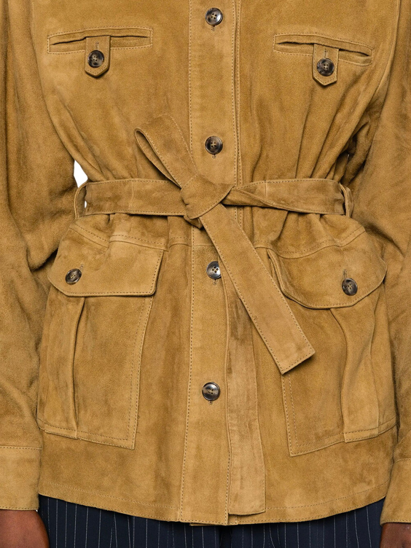 Mustard Mandarin Collar Jacket