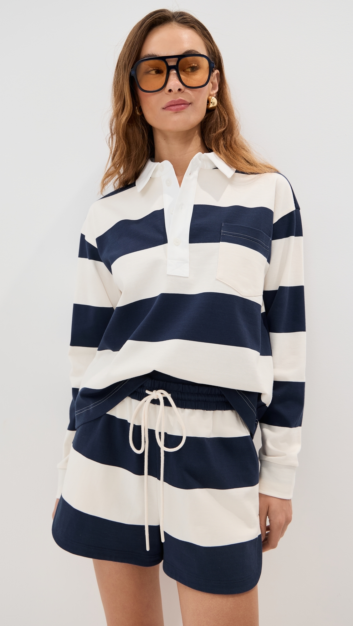 Hayley Polo Shirt Navy/Ivory