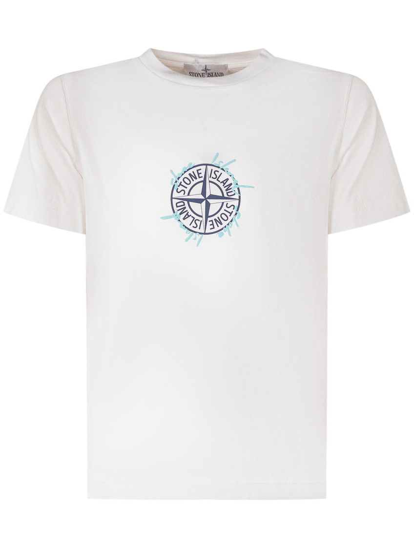 Kids White Graphic T-Shirt
