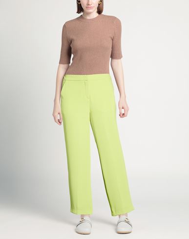 Woman Pants Lime green Size 10 Polyester, Elastane