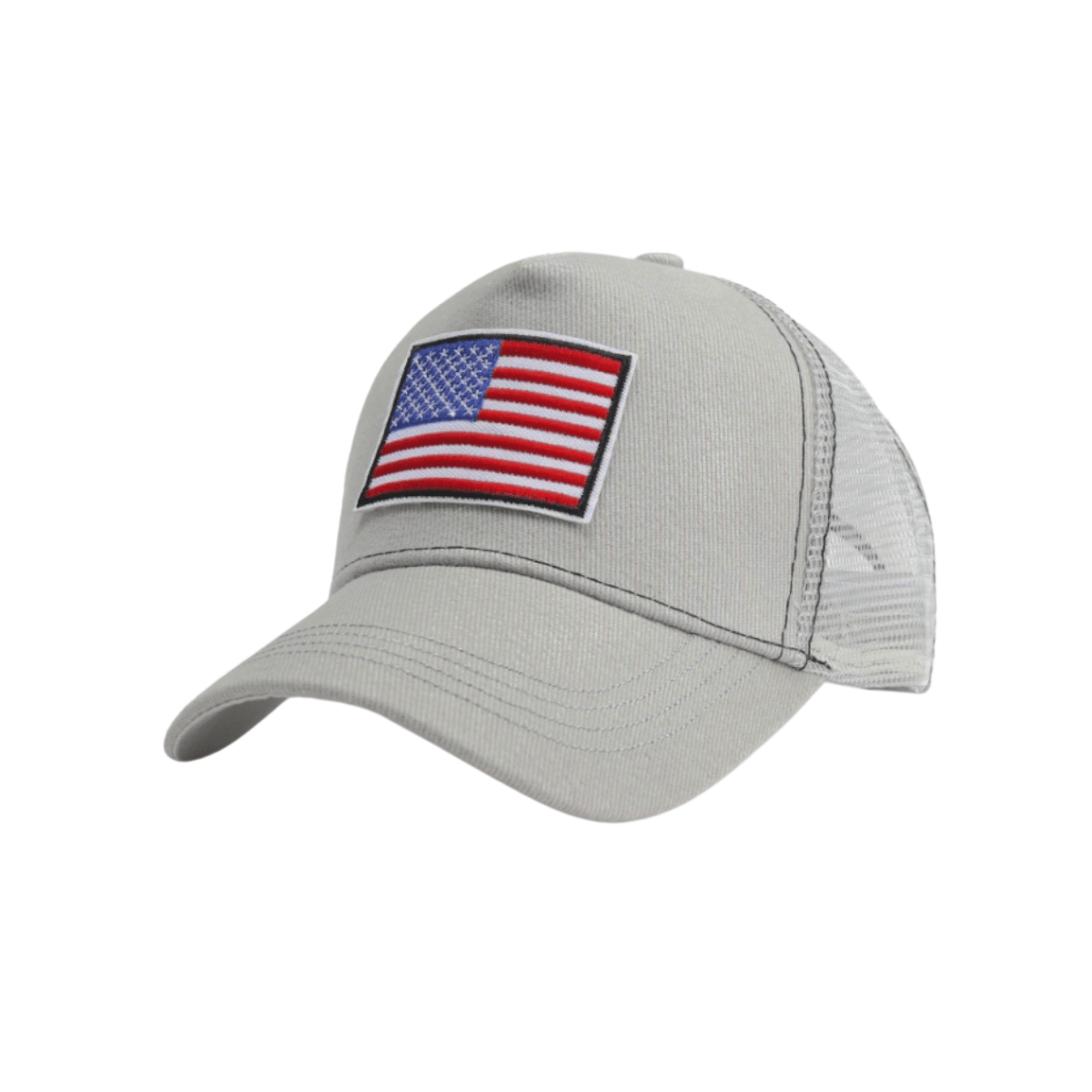 American Flag Trucker Hat with Adjustable Strap