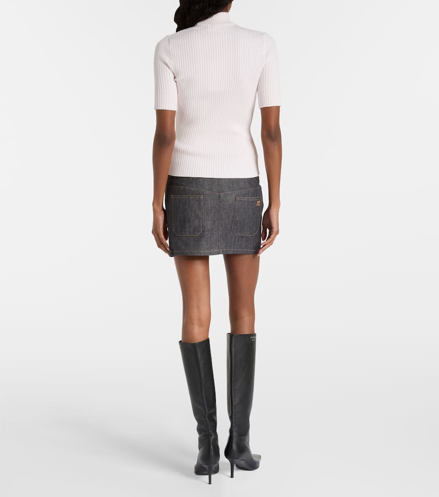 Courrèges Reedition ribbed-knit top