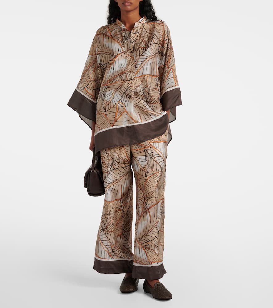 Printed silk shirt