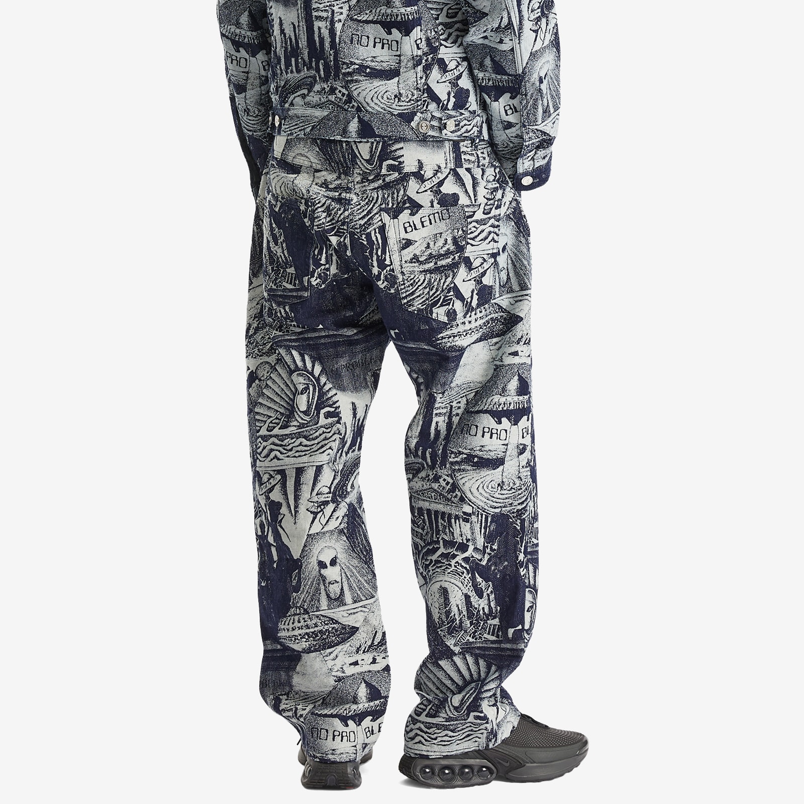 No Problemo Men's Apocalypse Jacquard Bagi Jean in Blue