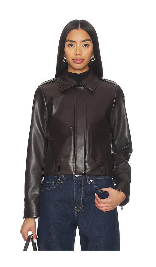 PISTOLA Bex Shrunken Jacket in Chocolate. - XL also in L, M