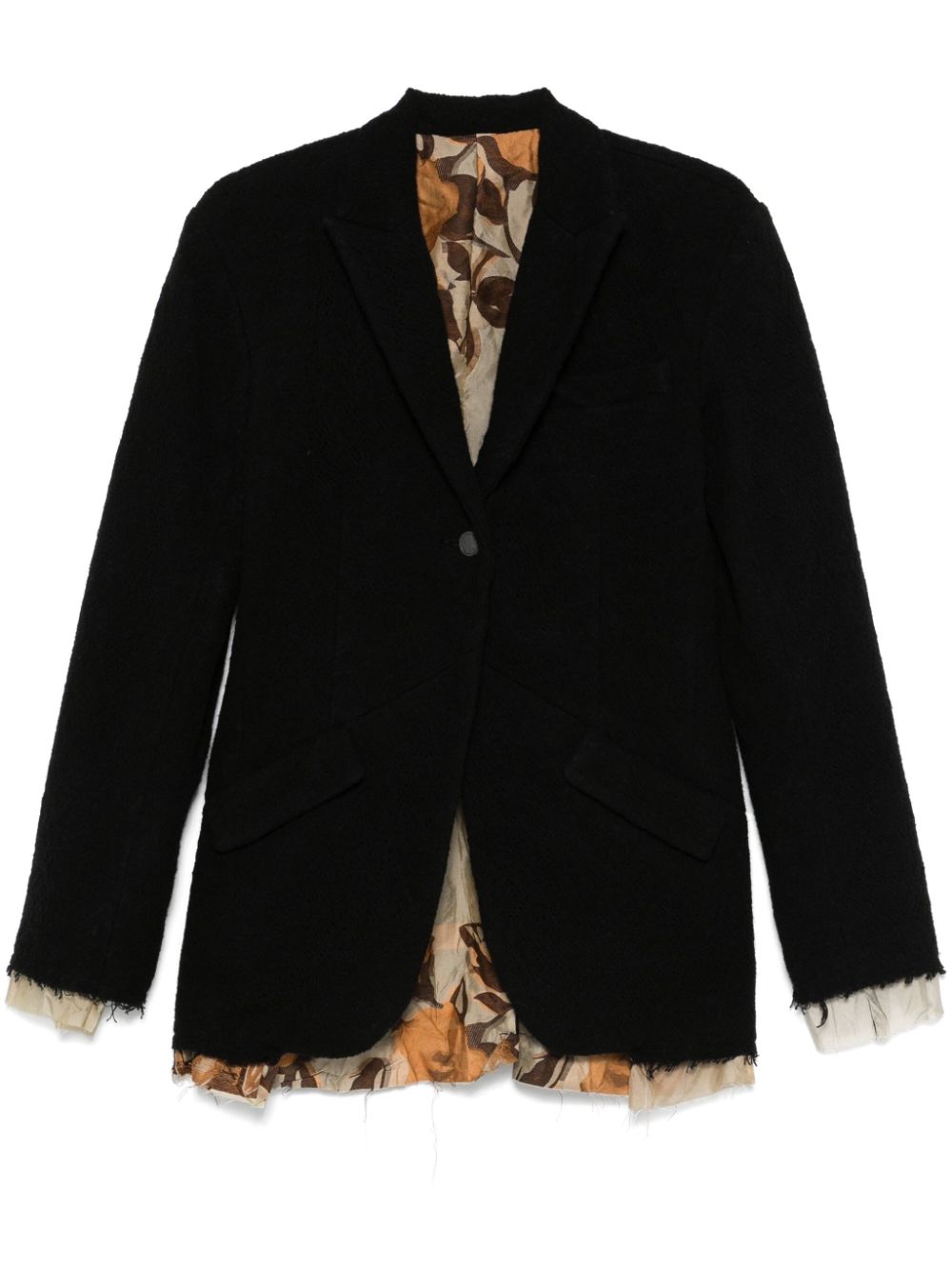 Textured blazer - Black