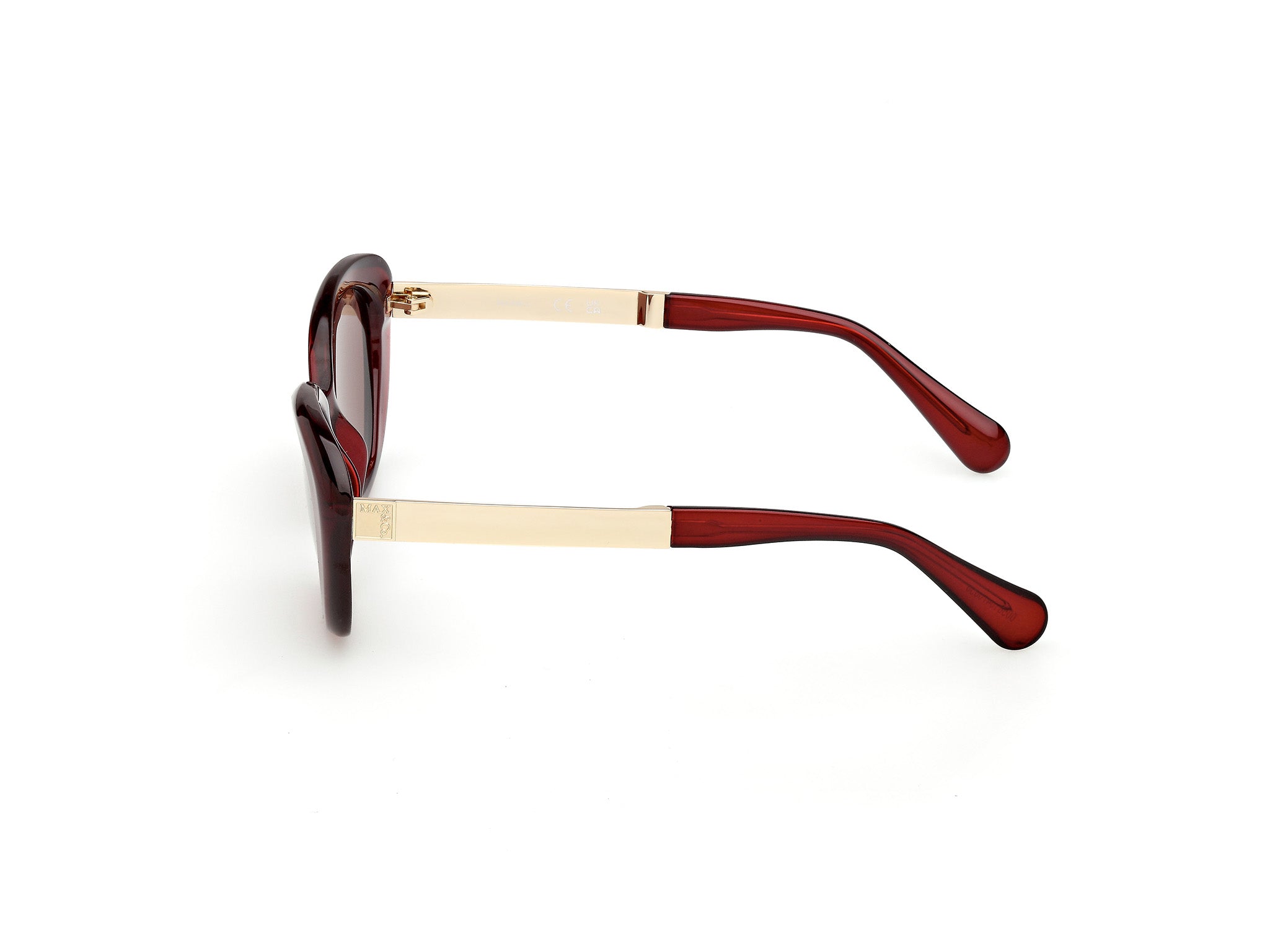 MAX&Co Mujer MAX&Co MO0133 66E Gafas de sol Inyectado Rojo Marrón Redonda Norma