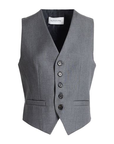 Woman Tailored Vest Grey Size S Tencel, Rayon, Wool