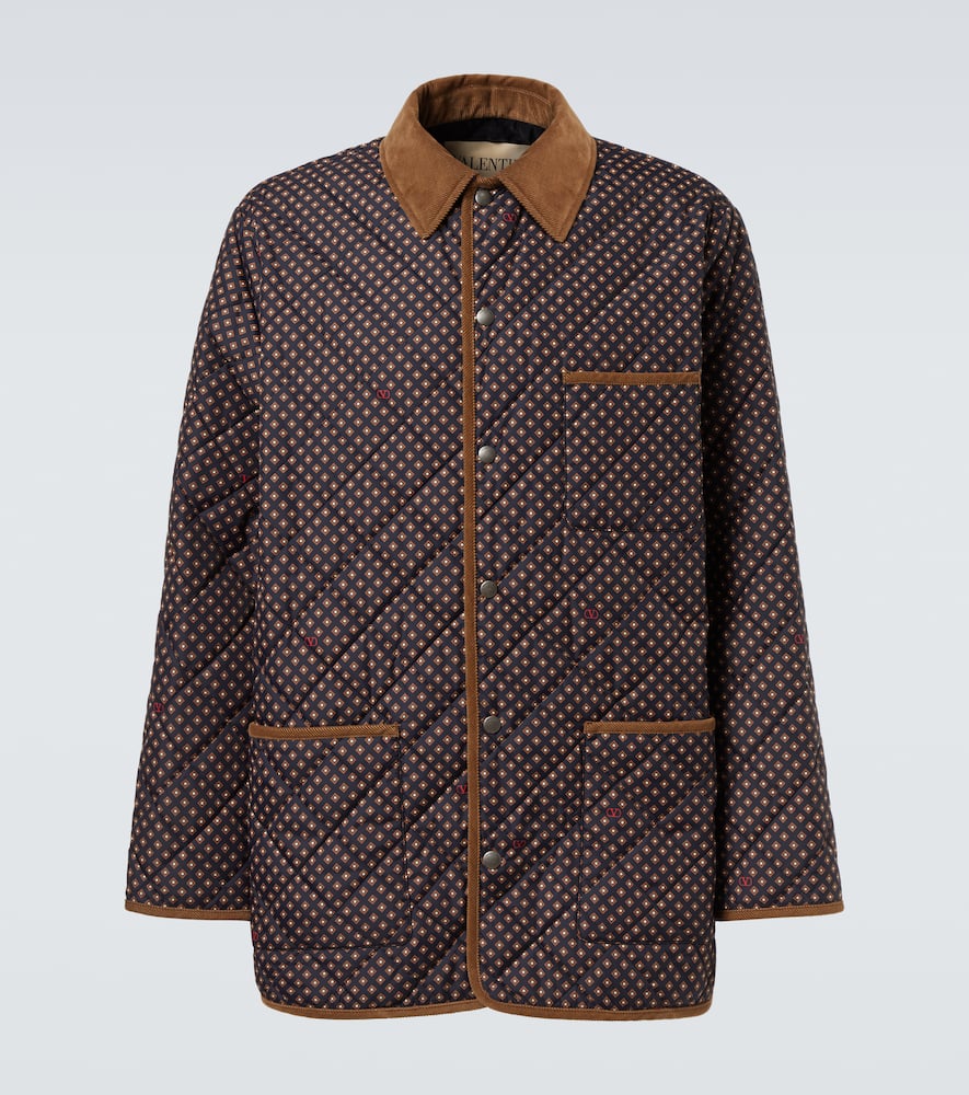 Polka-dot quilted jacket