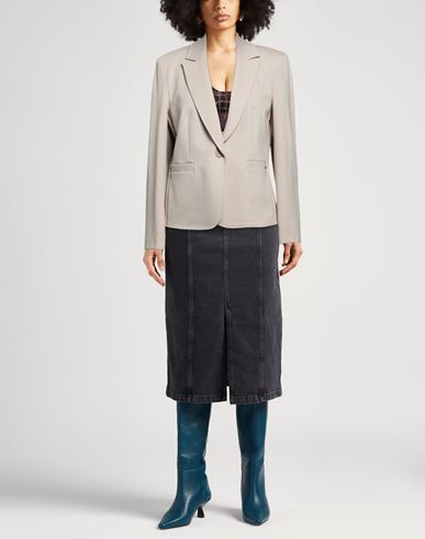 Woman Blazer Light grey Size 10 Viscose, Polyamide, Elastane