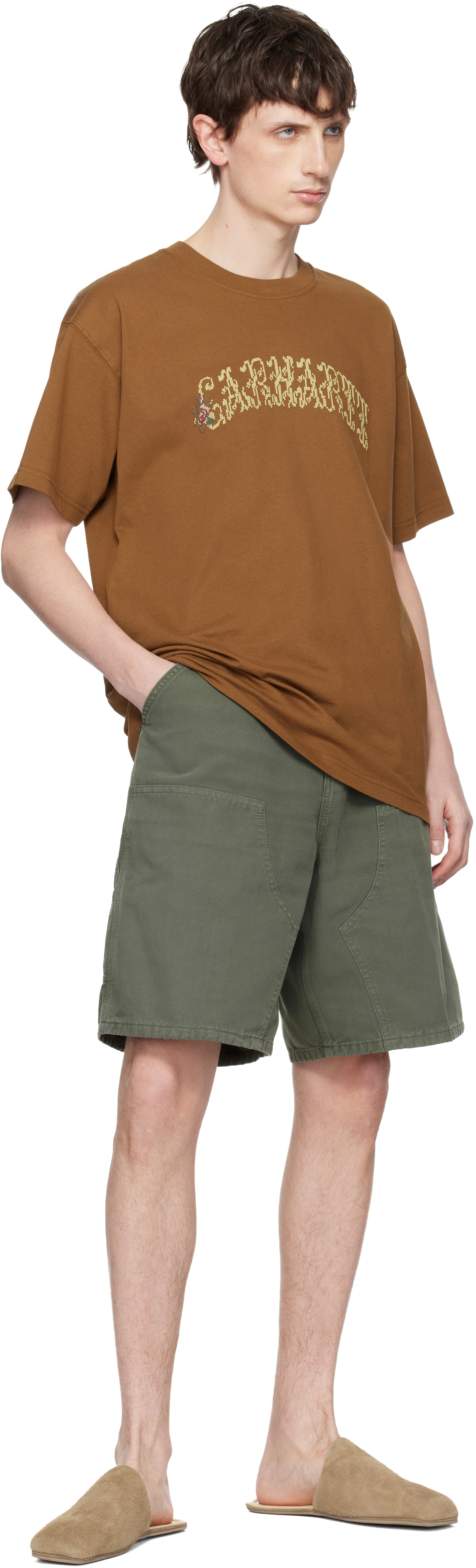 Green Double Knee Shorts