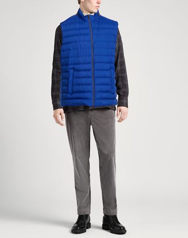 Man Vest Bright blue Size 48 Polyamide, Polyurethane coated, Polyester, Cotton