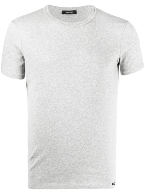 Logo patch crew neck T-shirt