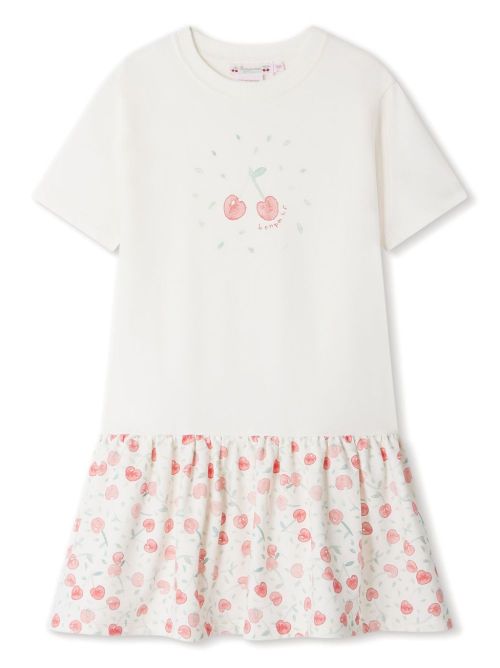 Logo-print cotton dress - White