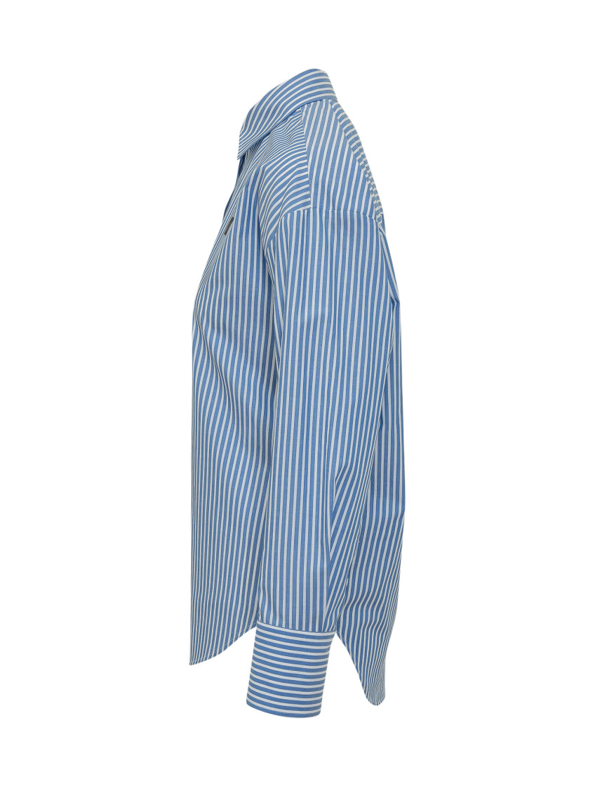 Blue Logo Stripes Shirt