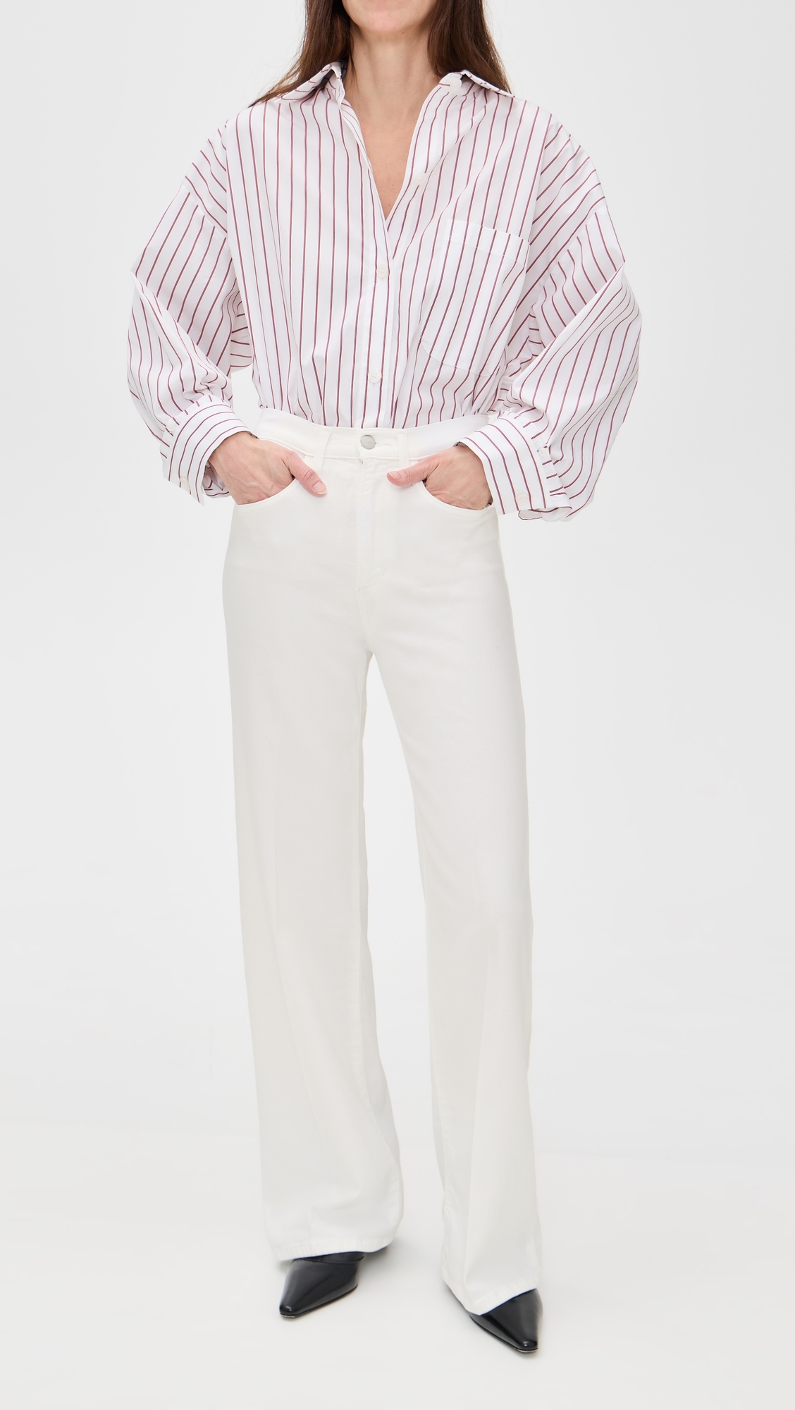 Joe's Jeans The Mia Wide Leg Petite Jeans White