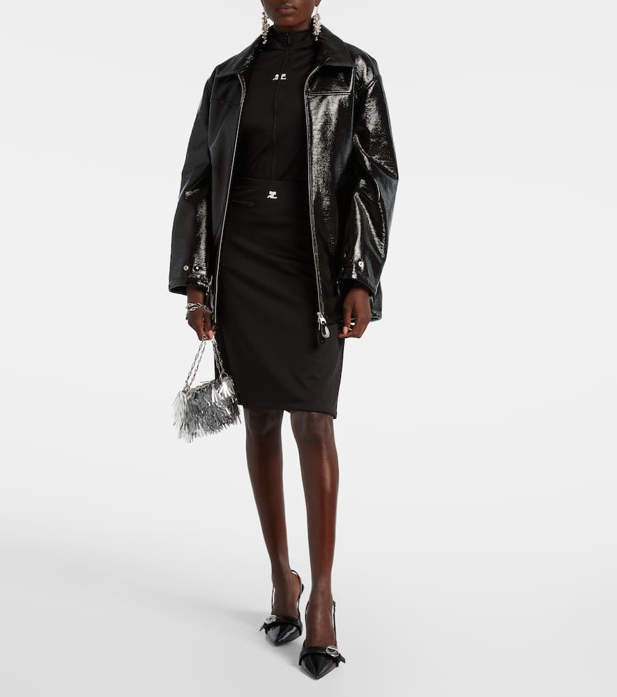 Courrèges Coated cotton-blend jacket