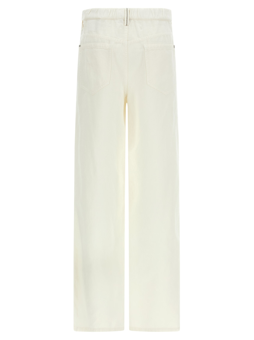Cotton Trousers Pants Beige