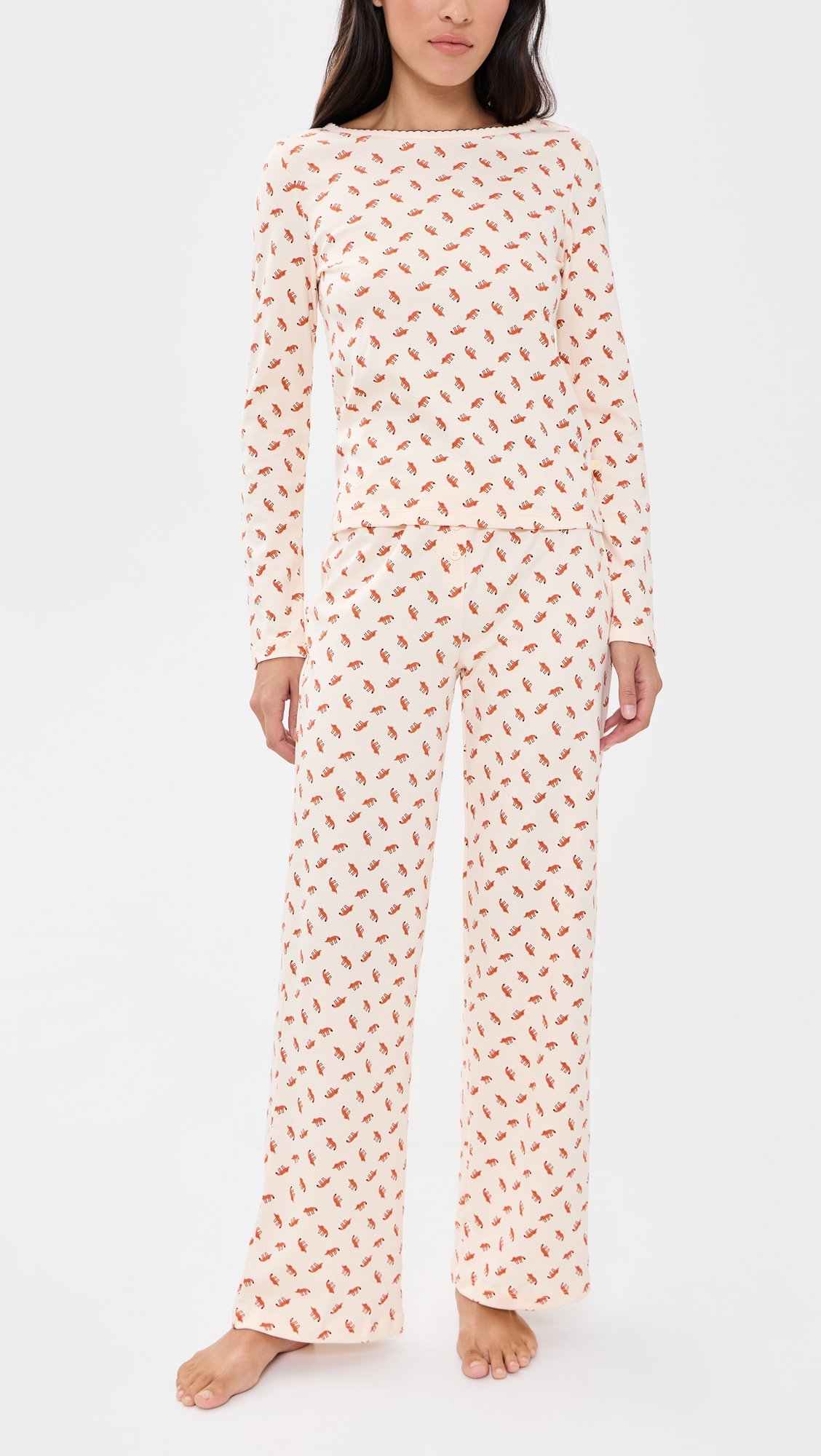 Ellie Pajamas Set Foxlet Print