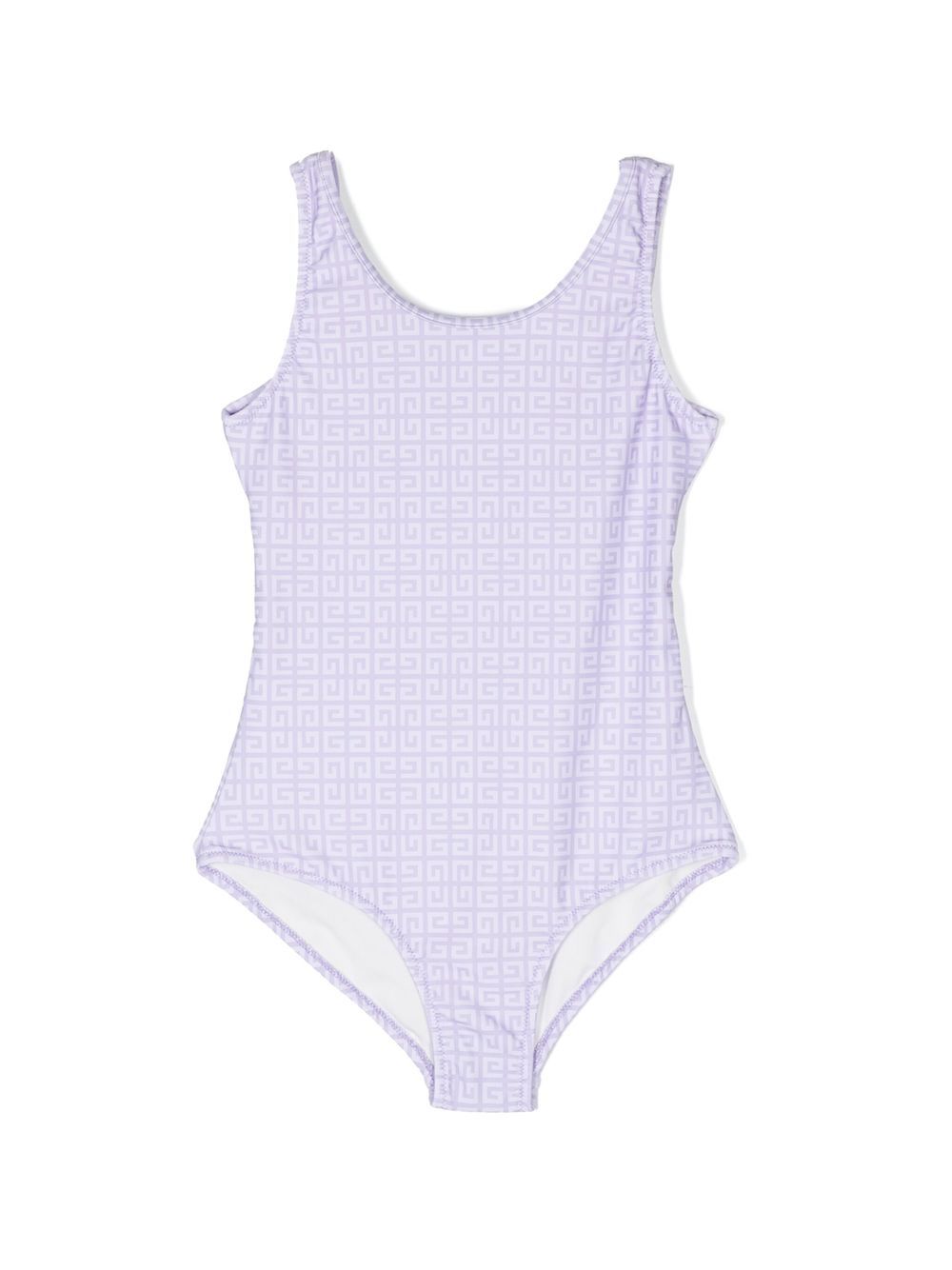 All-over logo print swimsuit - Purple