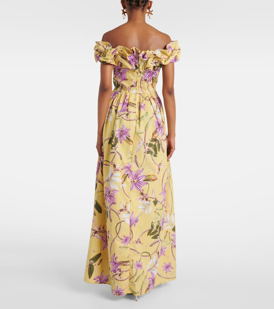 Espliego floral cotton poplin maxi dress
