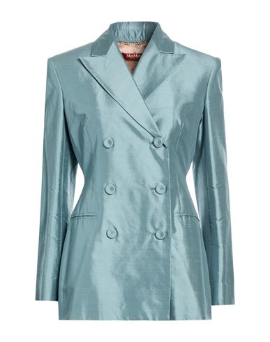Woman Blazer Slate blue Size 6 Silk