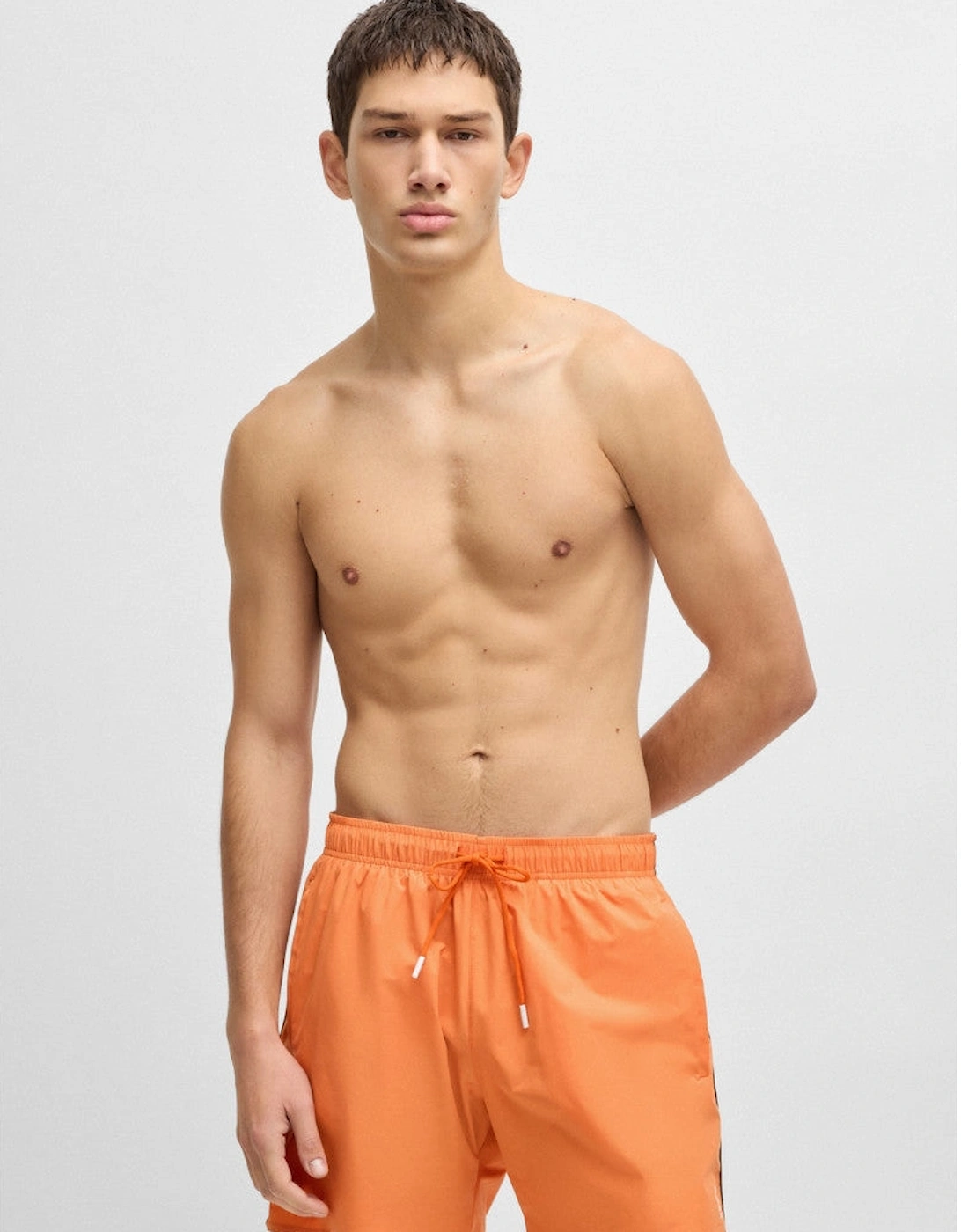 Men's BOSS Black Iconic Swim Shorts S1-25 823 Bright Orange - Size: 44/32