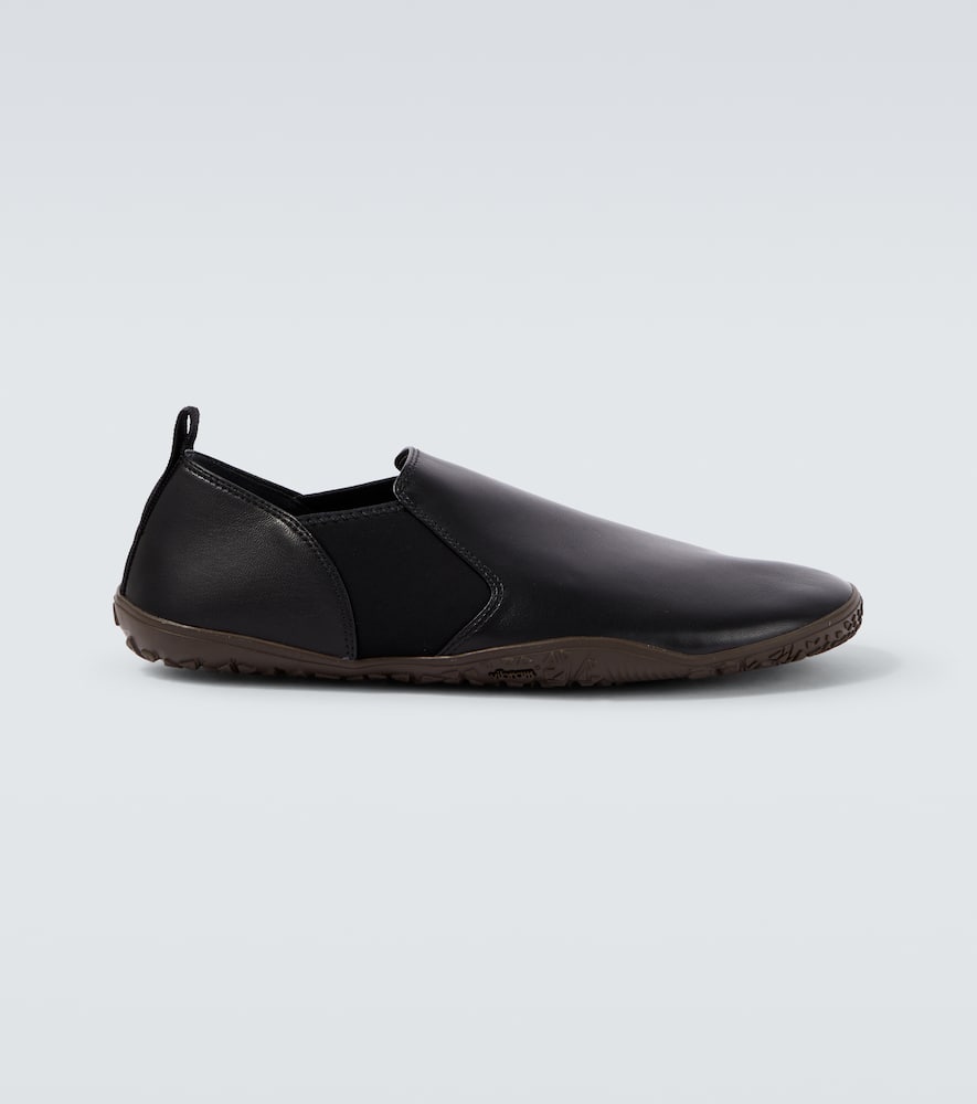 Vibram leather slip-on shoes