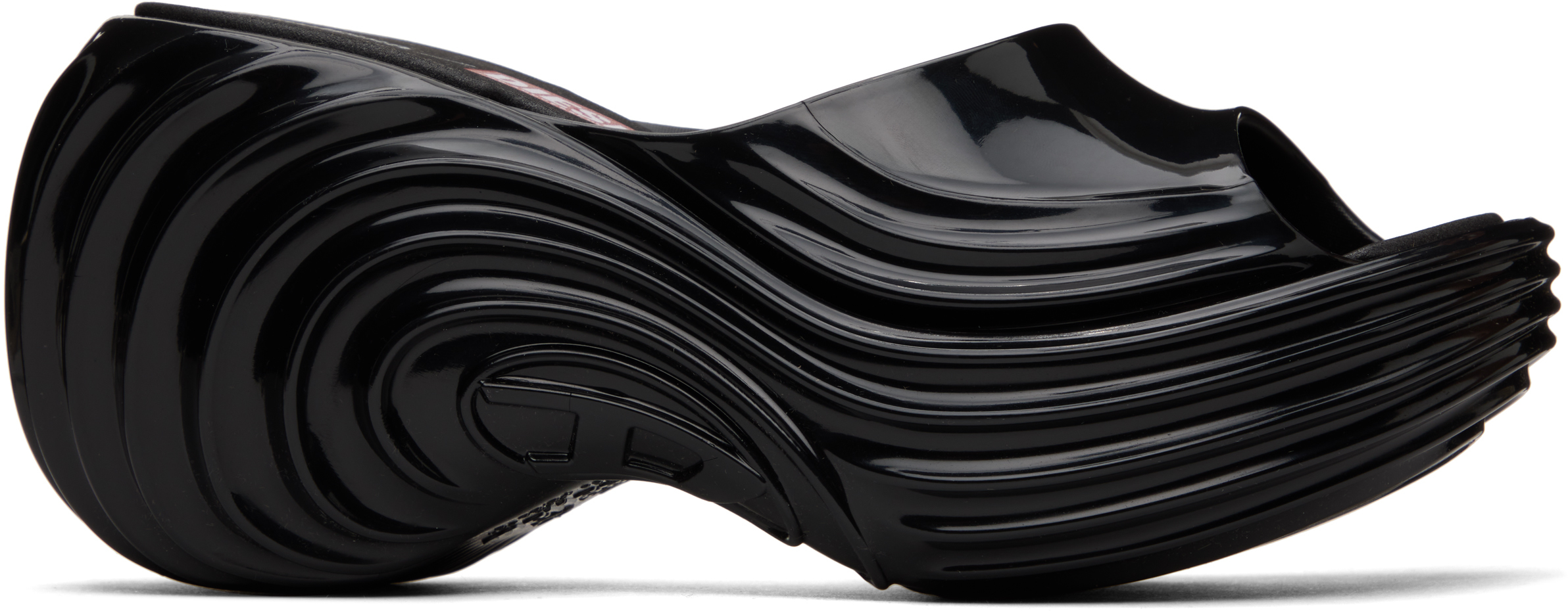 Black Melissa Edition Quantum Platform Heeled Sandals