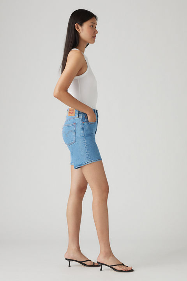 501 Original High Rise Mid Thigh Jean Shorts