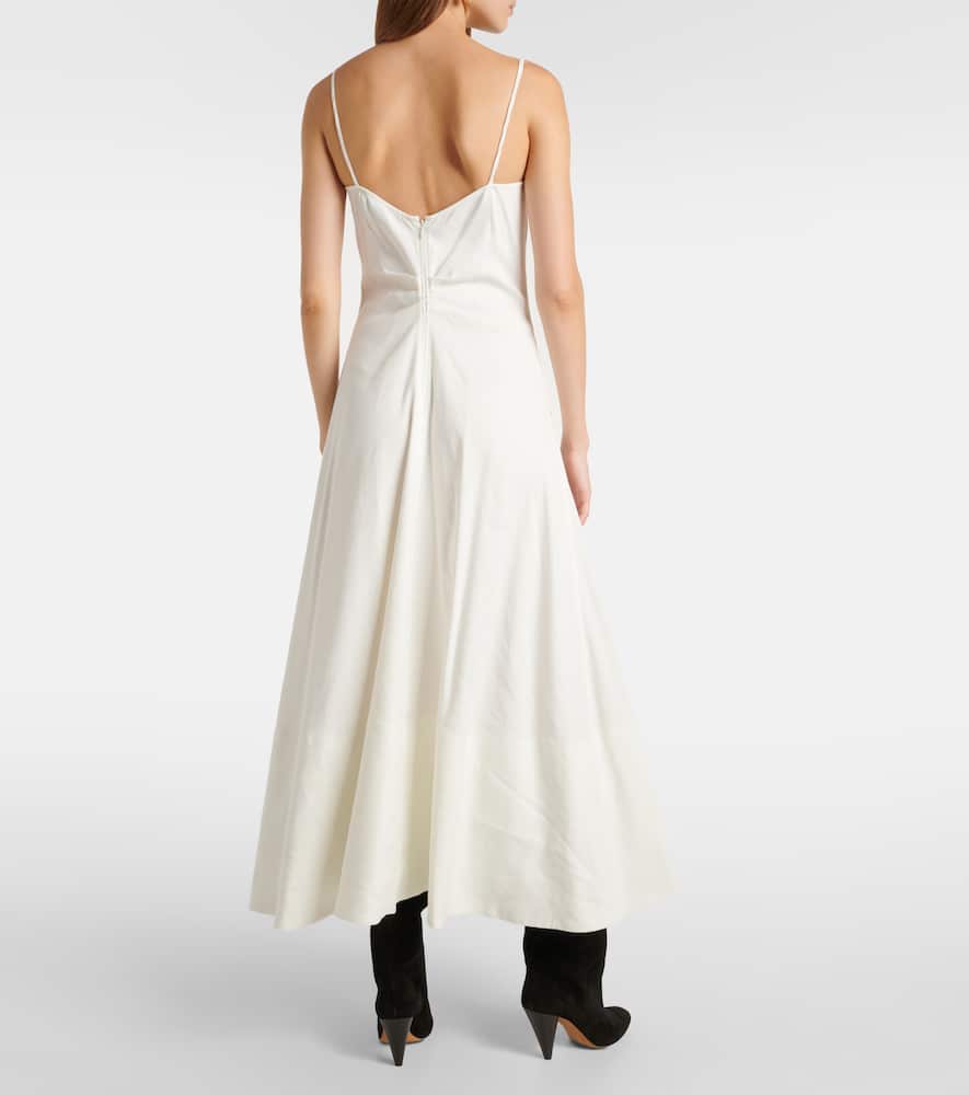 Ruby linen-blend midi dress