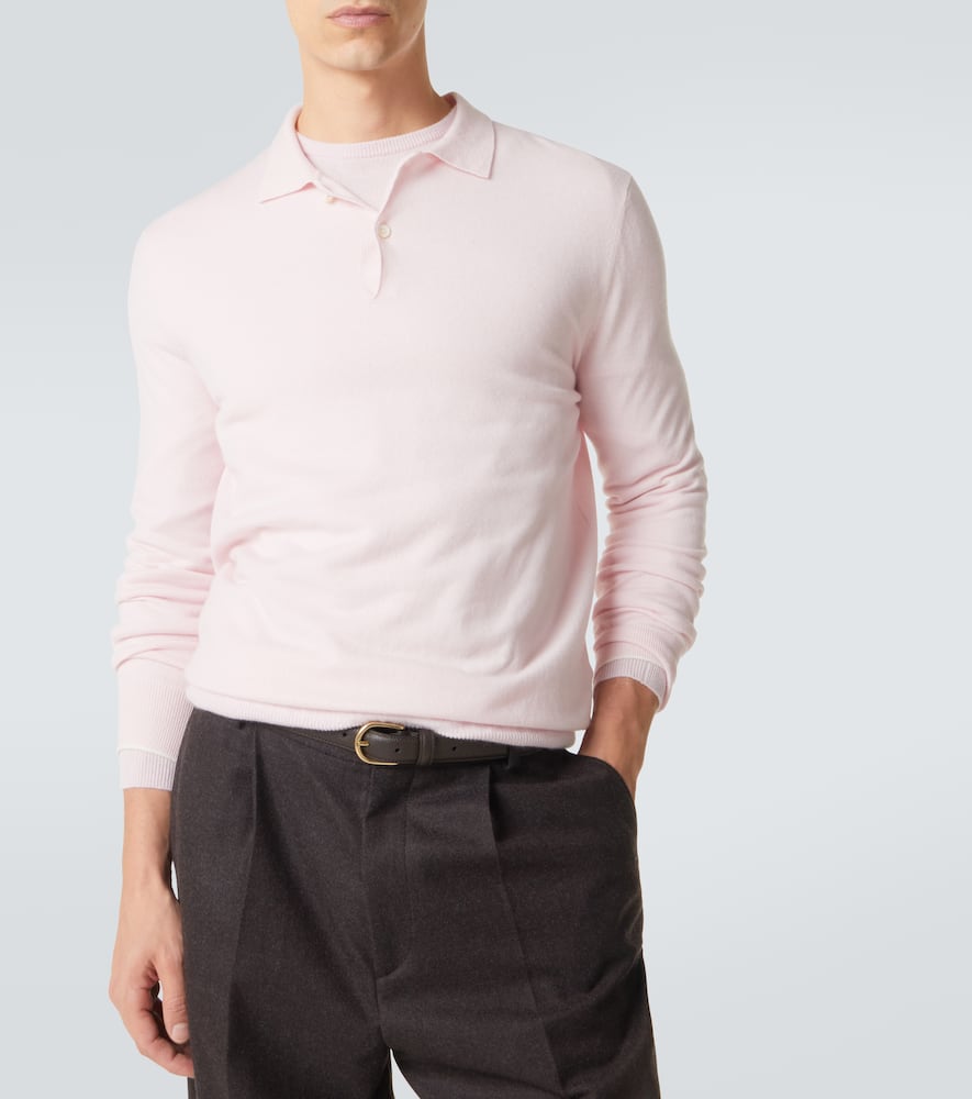 Cashmere polo sweater