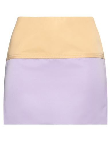 Woman Mini skirt Lilac Size S Polyester
