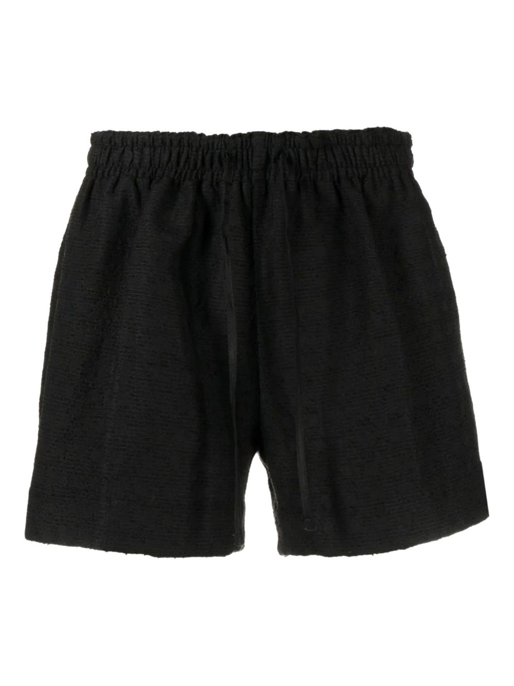 Textured elasticated shorts - Black