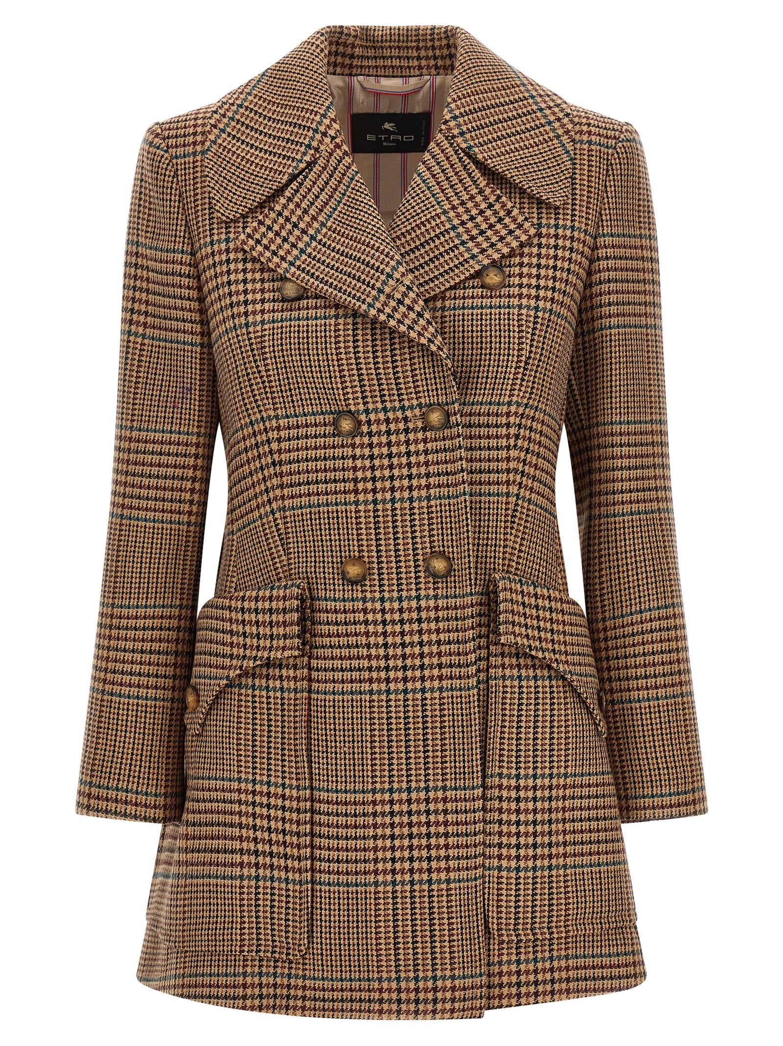 Prince of Wales Double-Breasted Coat — tan