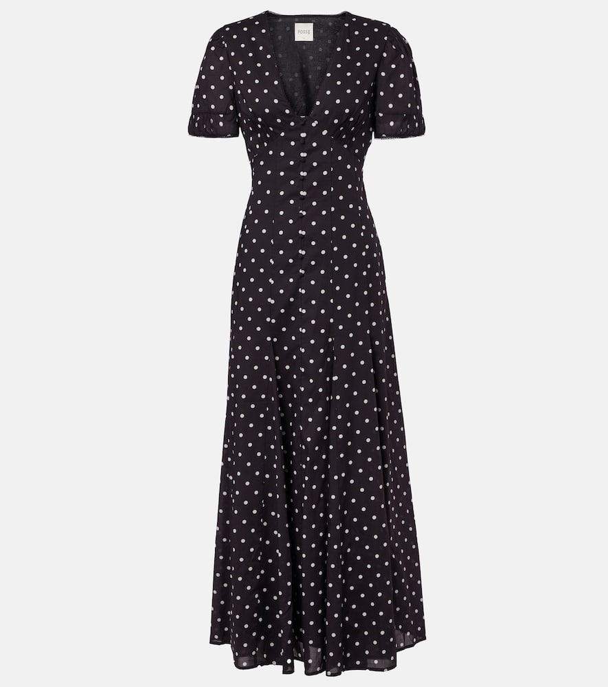 Paloma polka-dot maxi dress