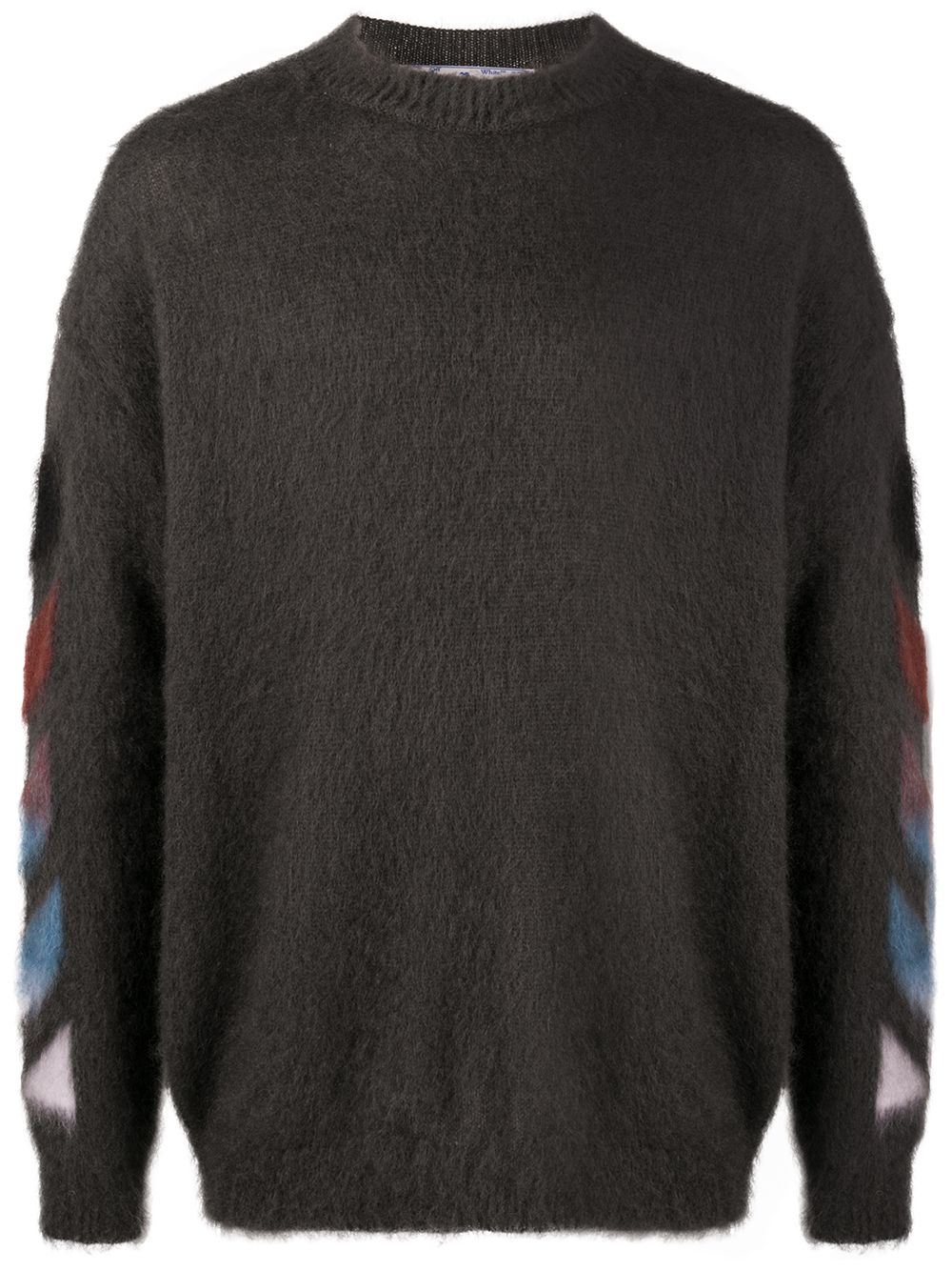 Diagonal Arrows knitted jumper - Grey