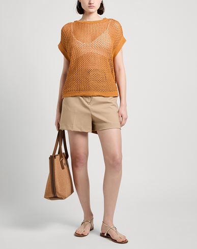 Woman Sweater Orange Size S Cotton