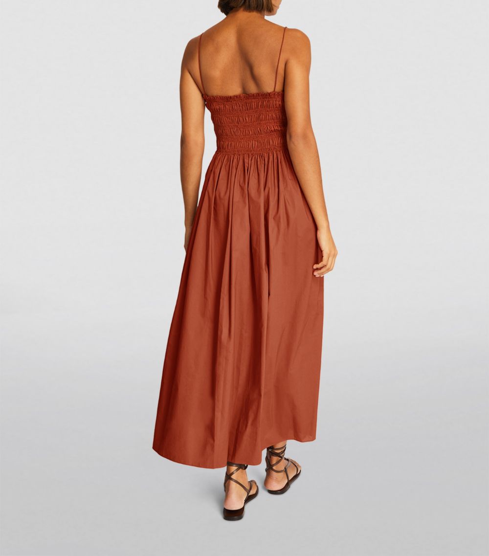 Shirred Midi Dress